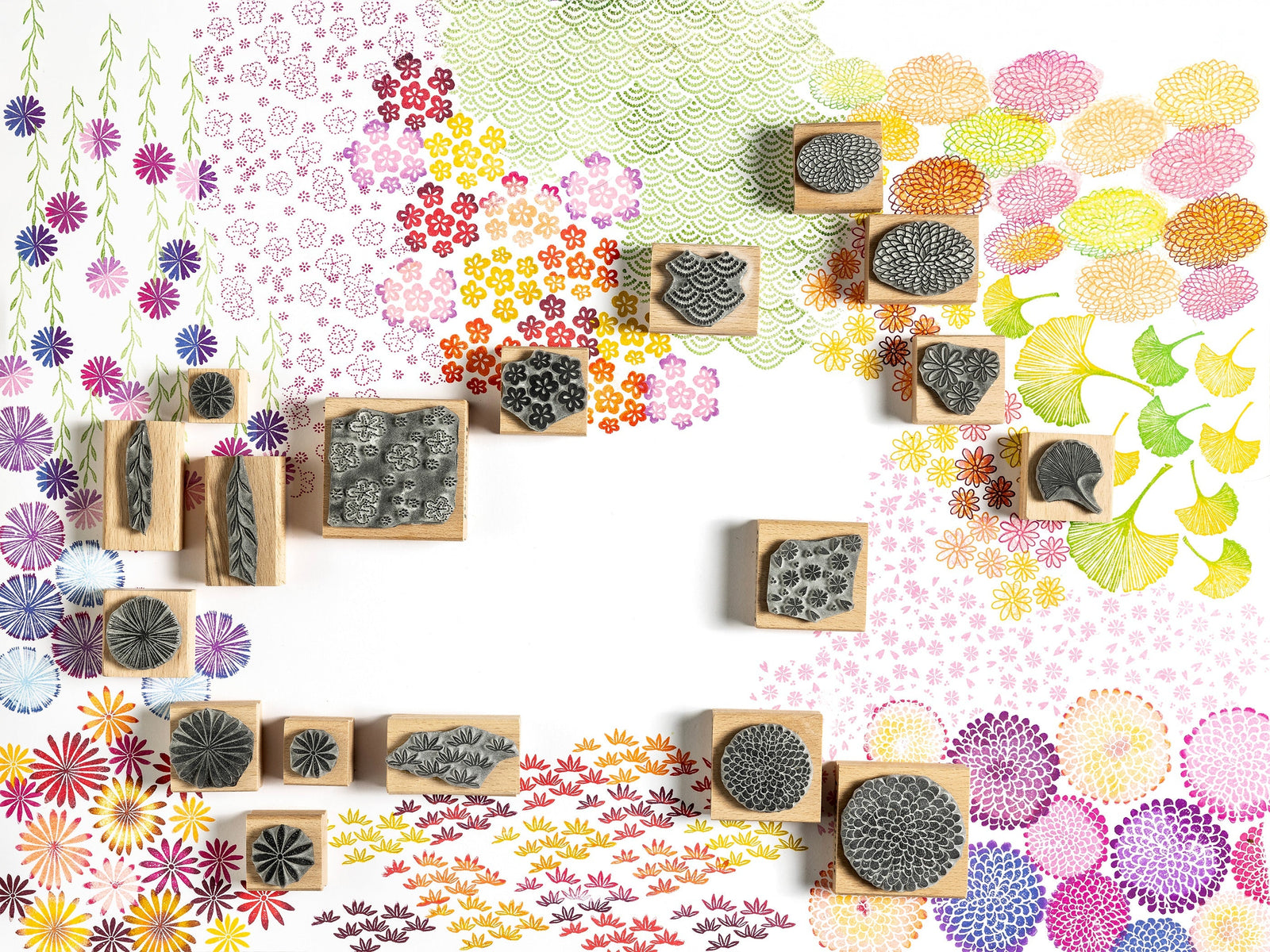 japanese flower stamps for card making