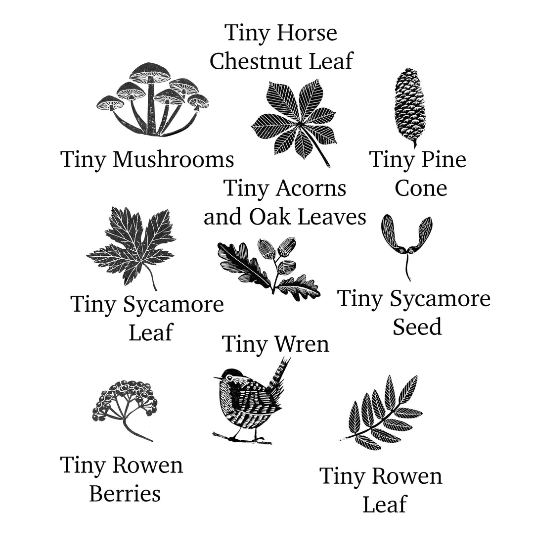 Hedgehog Rubber Stamp - Autumn Forest Woodland Craft Stamp | Noolibird - Noolibird