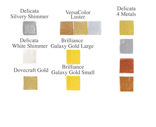 Gold, Silver and Bronze Metallic Ink Pads - Noolibird