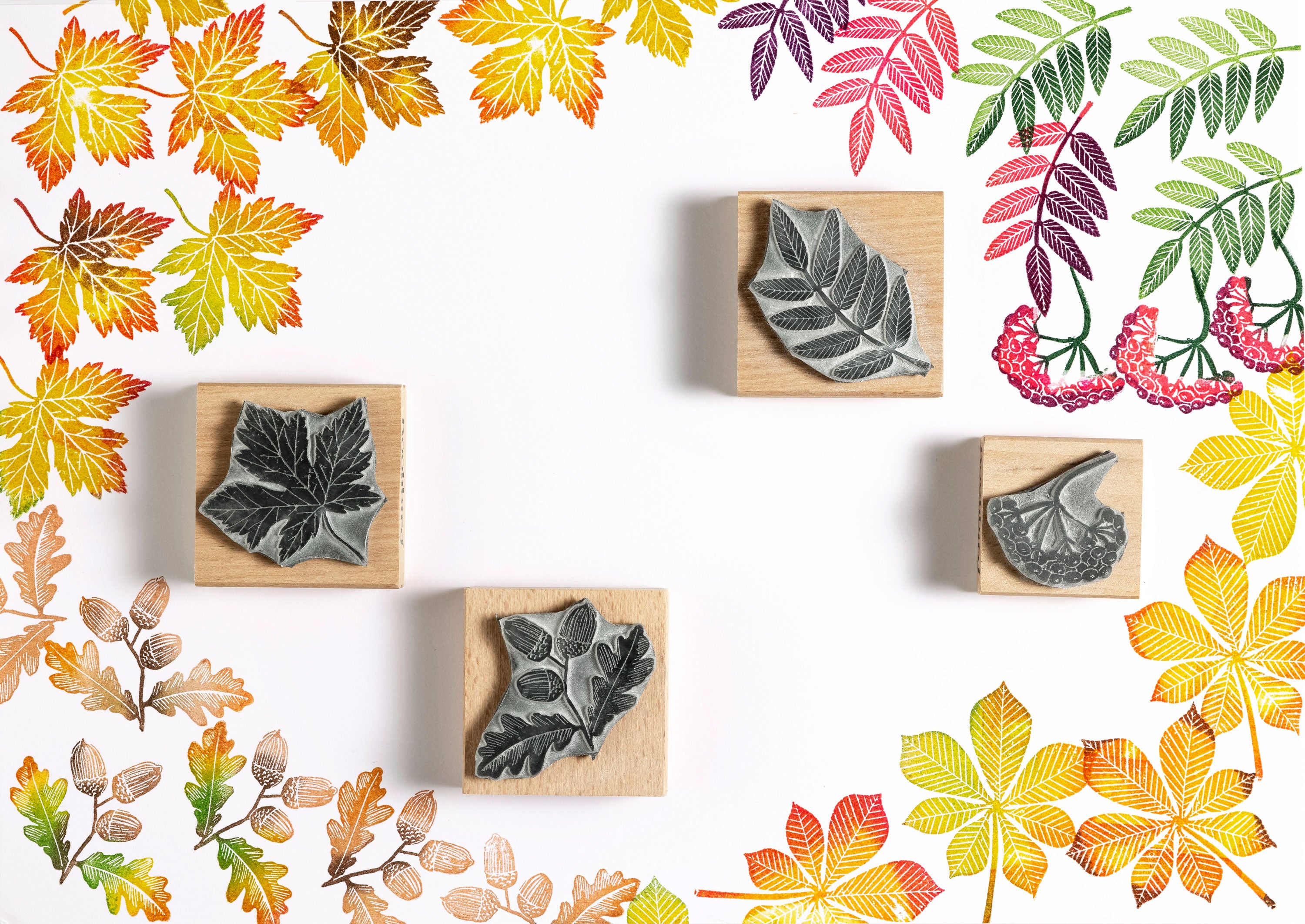Autumn Rubber Stamps - Noolibird