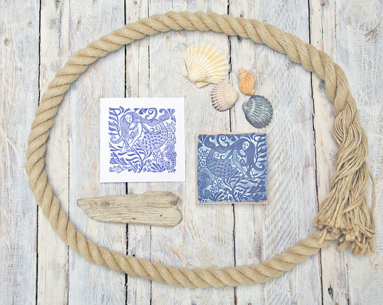 Mermaid Rubber Stamp - Noolibird
