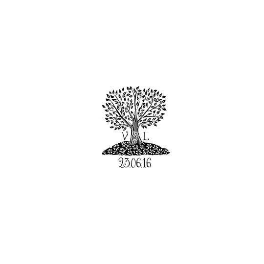 Personalised Tree Rubber Stamp - Noolibird
