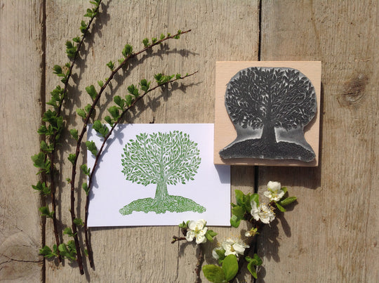 Personalised Tree Rubber Stamp - Noolibird