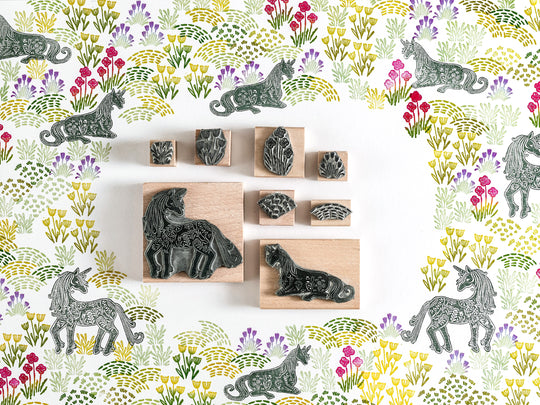 Unicorn Rubber Stamps - Noolibird
