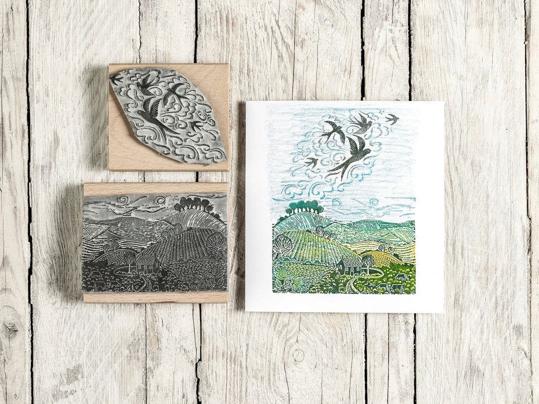 Capture the Charm of the Countryside with Our New English Summer Landscape Stamps