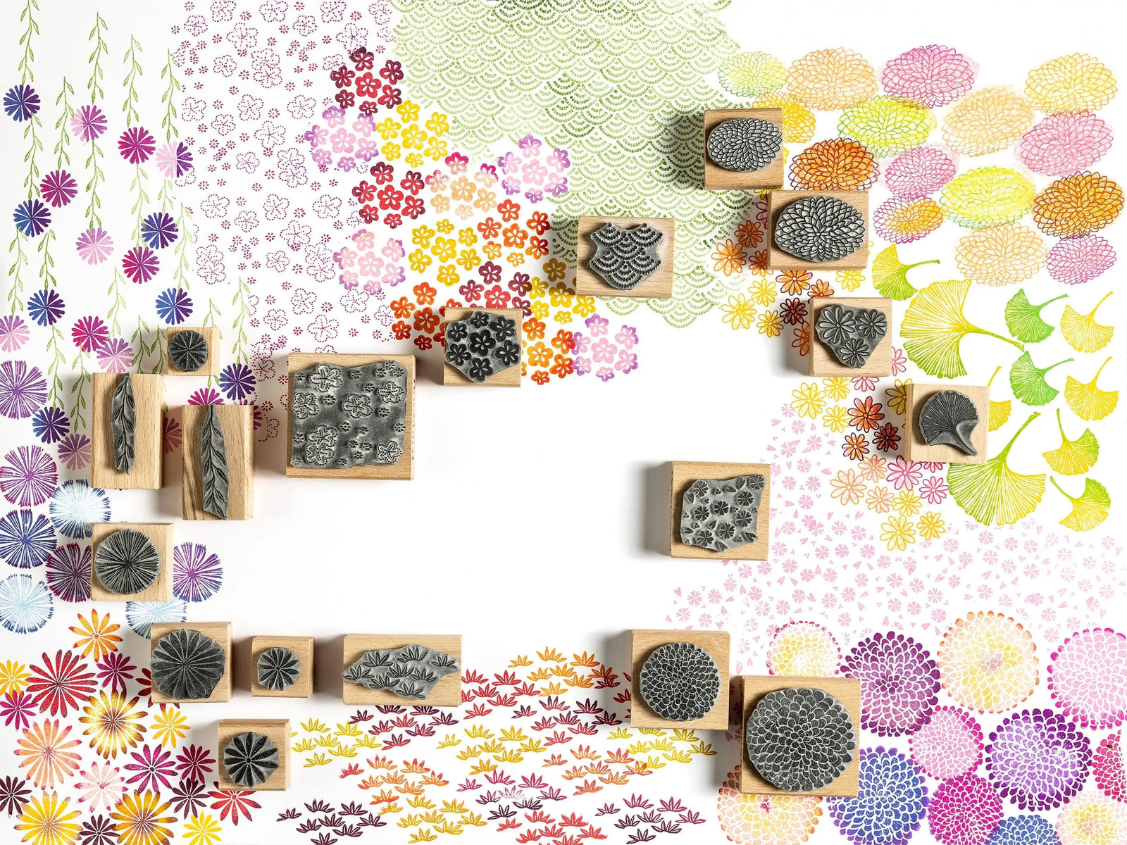 japanese flower stamps for card making 