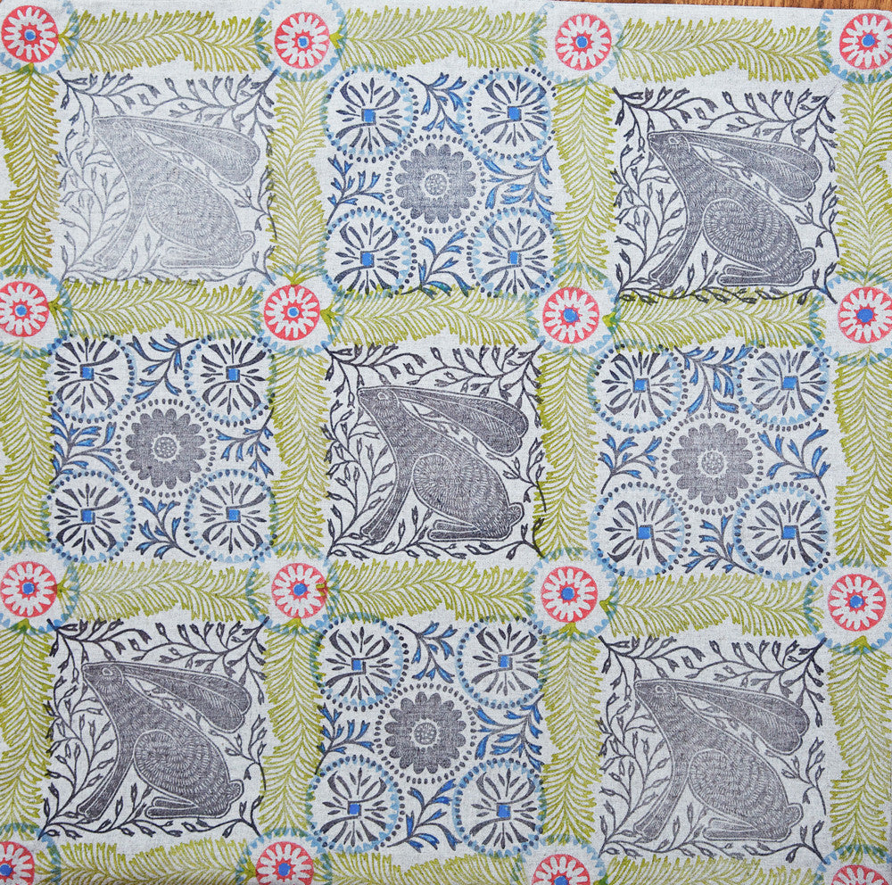 Hare Tile Design Stamped Cushion
