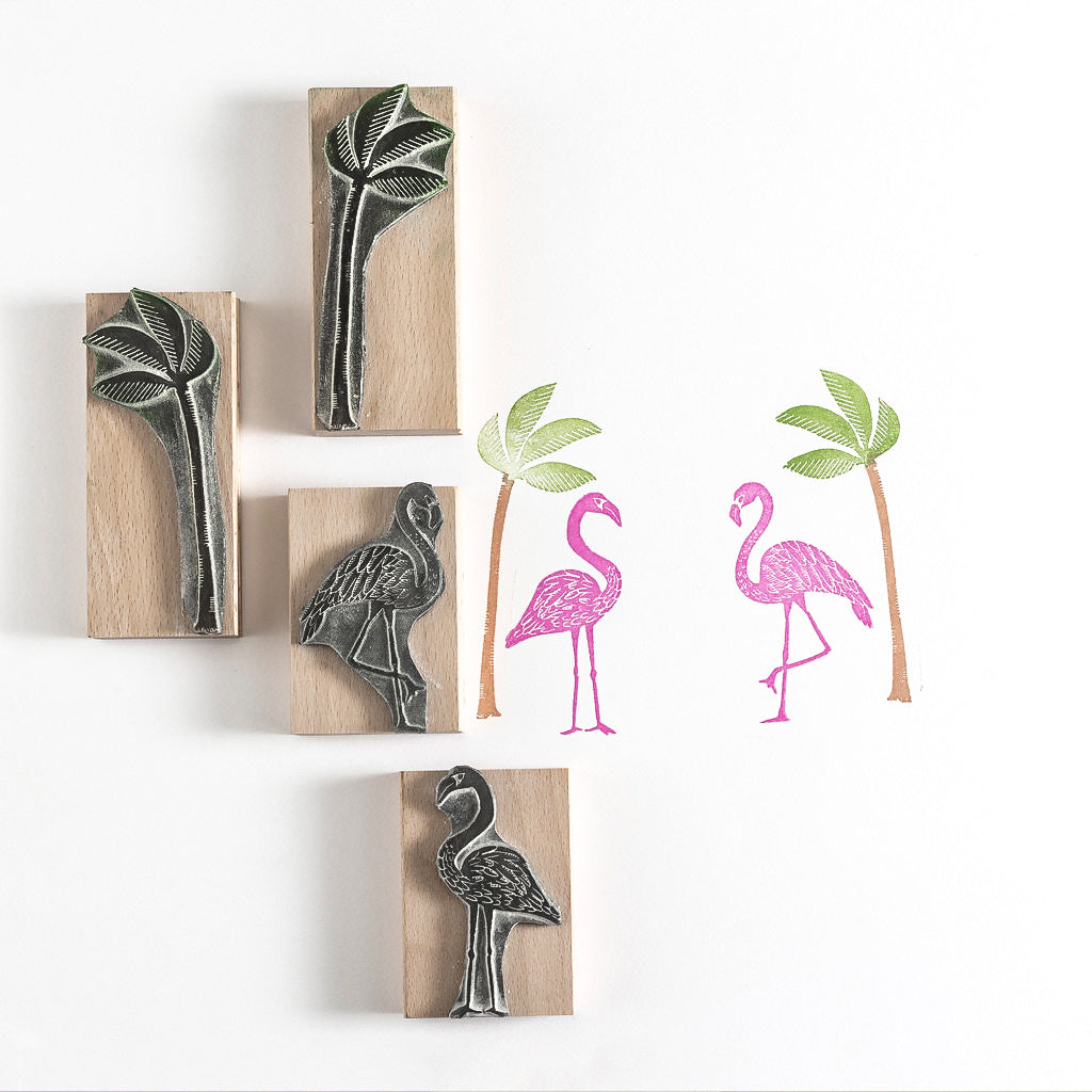 Flamingo Rubber Stamp - Noolibird