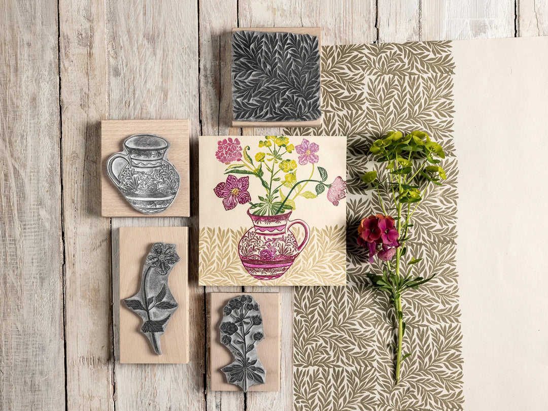 Favourite Spring Flowers, Flower  and Jug Stamps for Cardmaking and Nature Journaling Noolibird
