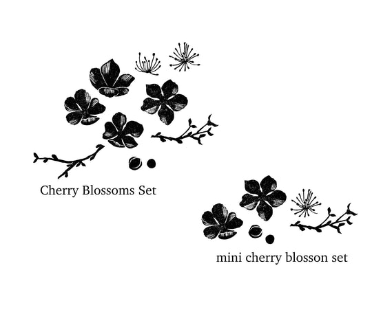 Cherry Blossom Rubber Stamp Set