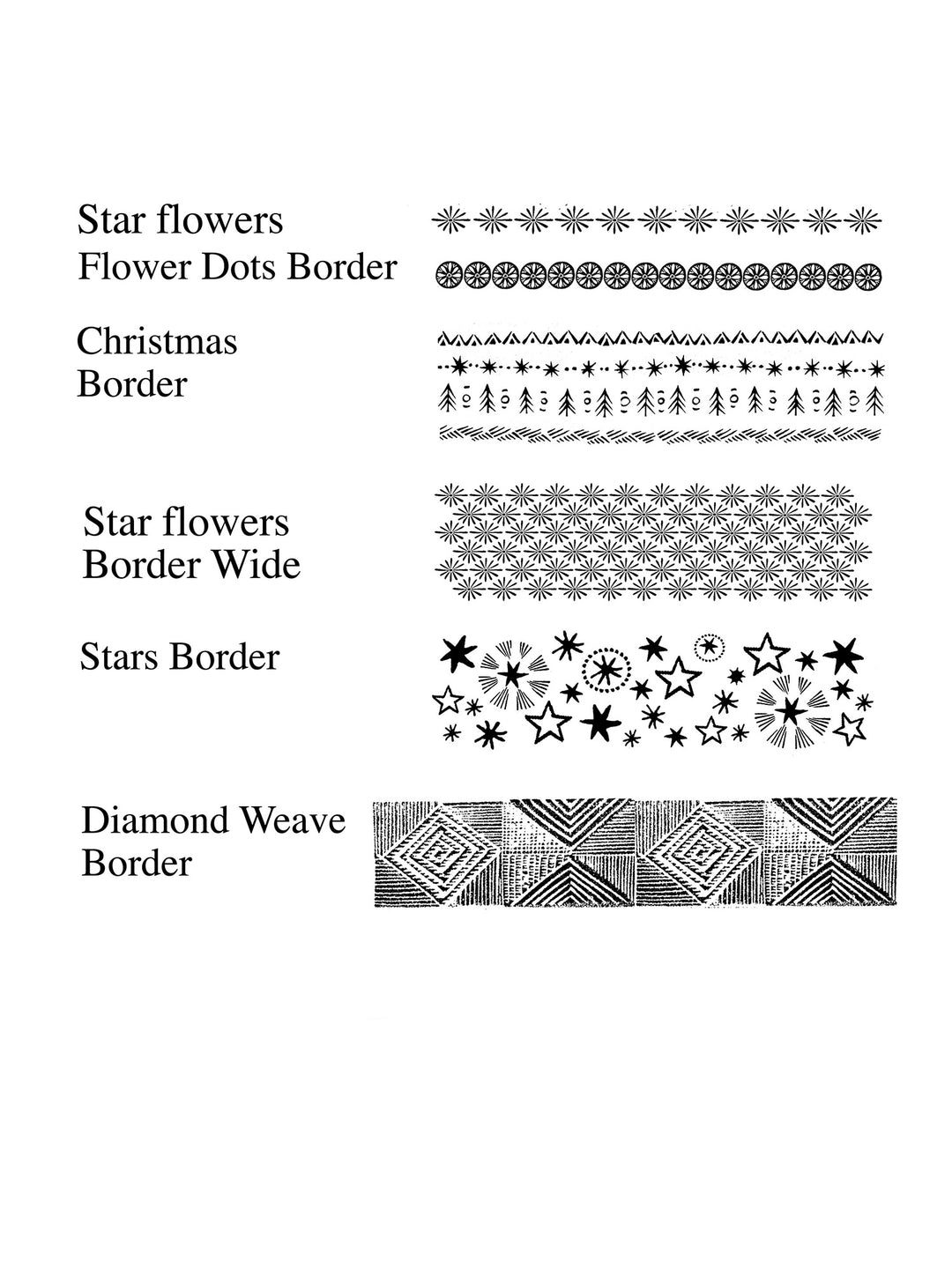 Christmas Garland Frame Stamp, Craft Gift, Stamp for Card making