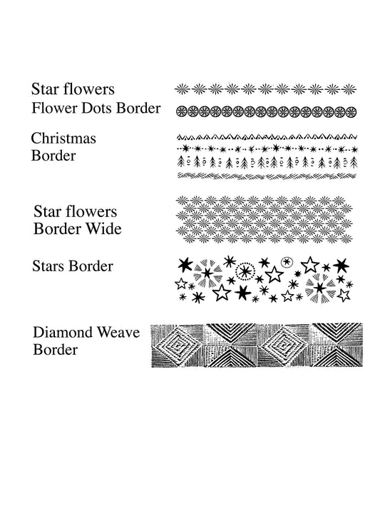 Christmas Garland Frame Stamp, Craft Gift, Stamp for Card making