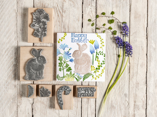 Easter Bunny Rubber Stamp for Card making and Easter Craft