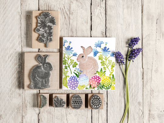 Easter Bunny Rubber Stamp for Card making and Easter Craft
