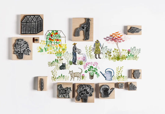 Garden Rubber Stamps for Card Making, Garden Journals &amp; Summer Craft Projects