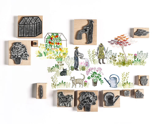 Garden Rubber Stamps for Card Making, Garden Journals &amp; Summer Craft Projects