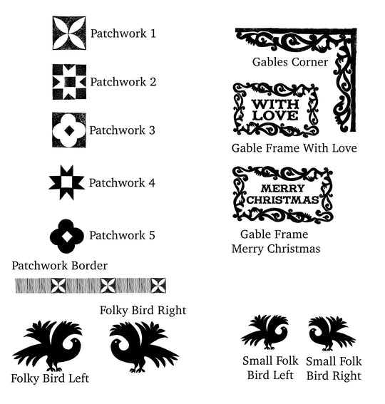 The Cosy Cabin in the Forest Christmas Stamp – Hand-Carved Lino Design
