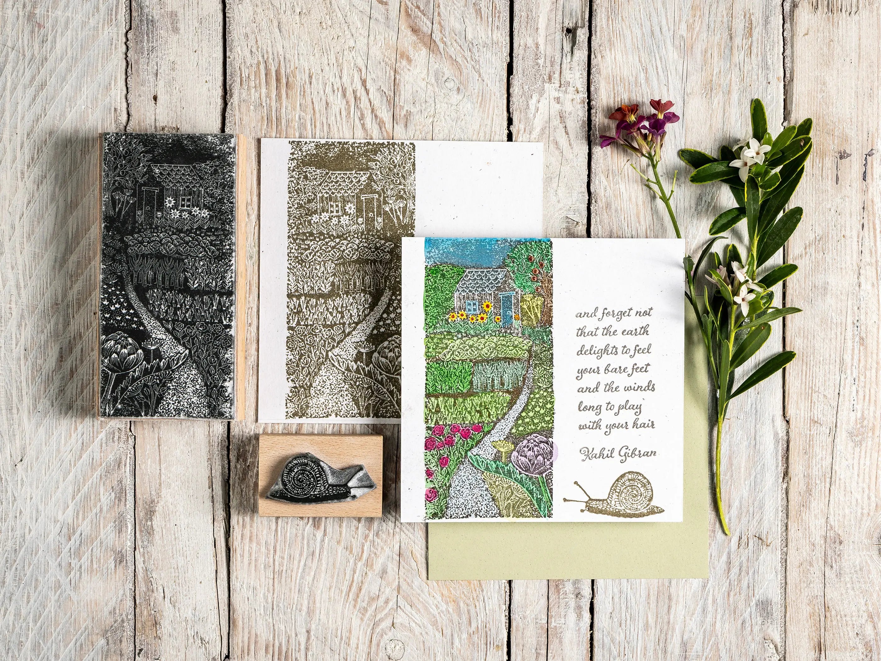 English Summer Garden Rubber Stamp | Detailed Stamp for Card Making ...