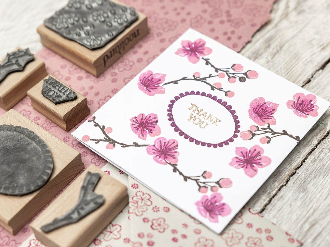 Cherry Blossom Rubber Stamp Set
