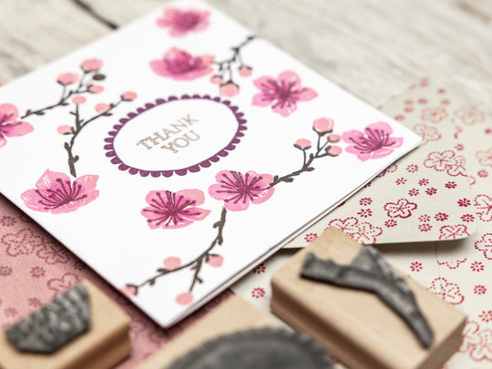 Cherry Blossom Rubber Stamp Set