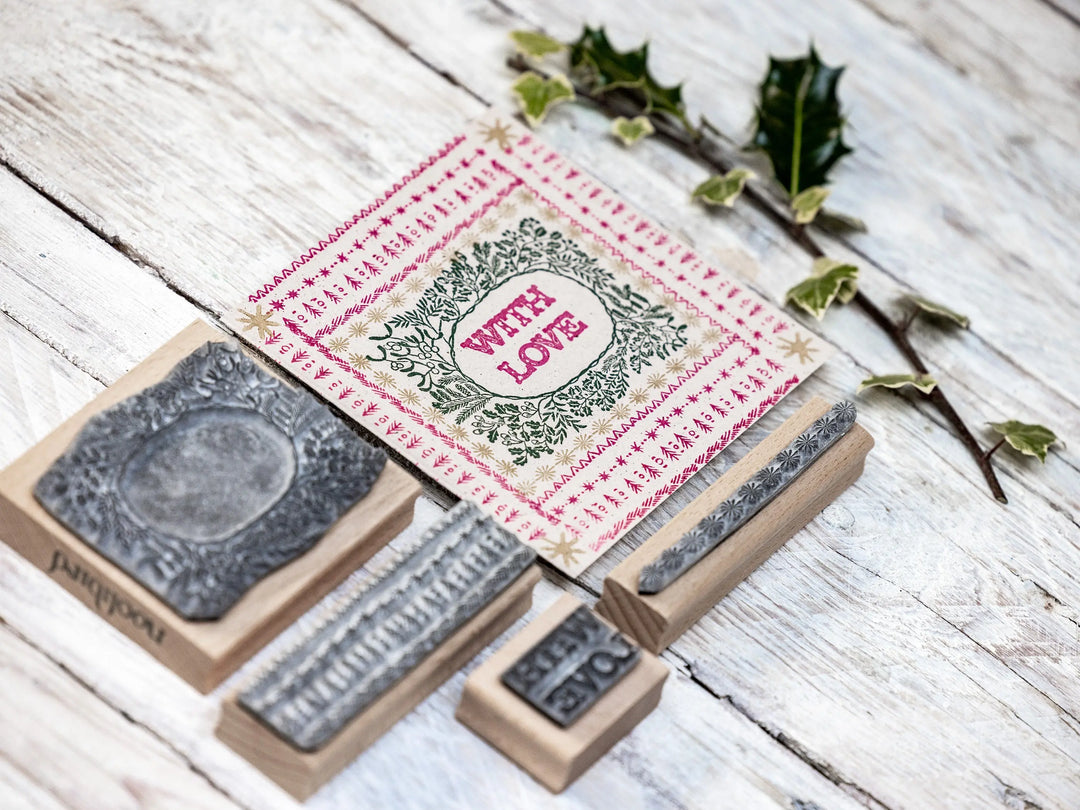 Christmas Garland Frame Stamp, Craft Gift, Stamp for Card making ...