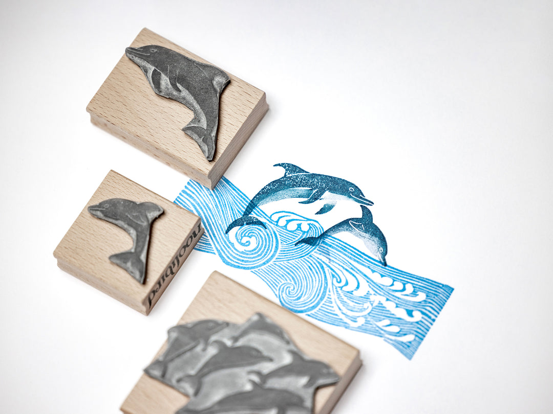 Dolphin Rubber Stamps for Card making, Journalling and Summer Scrap Booking - Noolibird