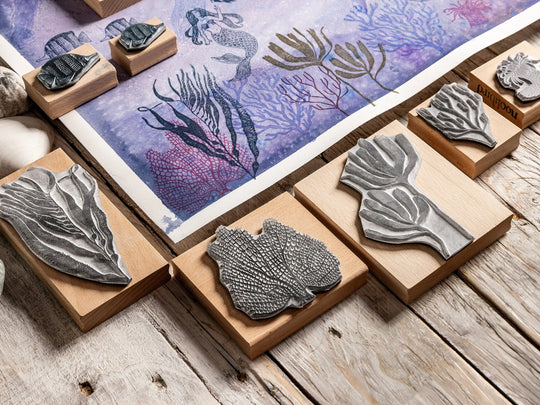 Underwater World Stamps, Mermaid, Fish, Jelly Fish and Sea Anemone — Sea Creatures, Seaweed &amp; Coral