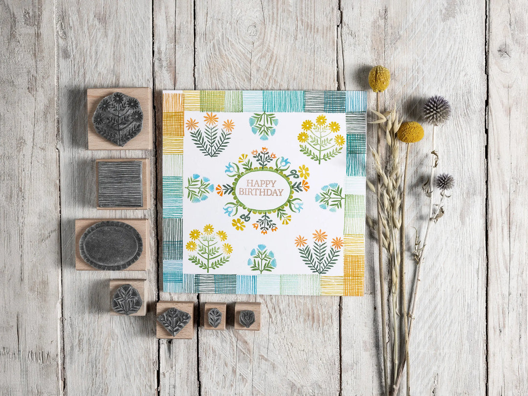 Pattern Patch Card Patchwork Patterns Rubber Stamps for card making and fabric printing ...