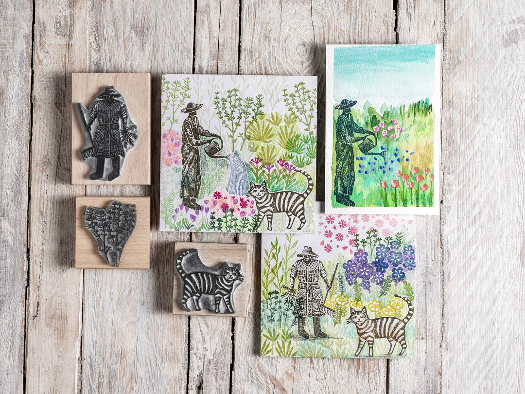 Garden Rubber Stamps for Card Making, Garden Journals &amp; Summer Craft Projects