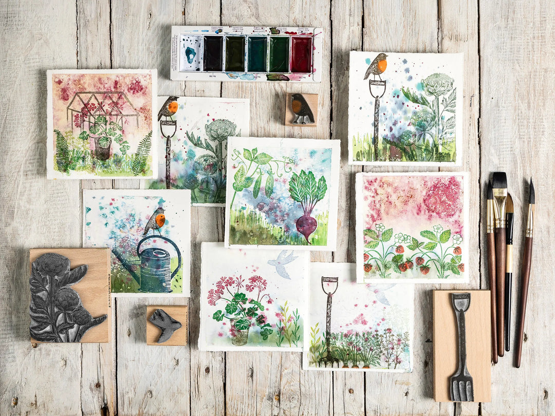 Geranium Plant Rubber Stamp | Pelargonium Stamp for Card Making