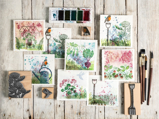Geranium Plant Rubber Stamp | Pelargonium Stamp for Card Making
