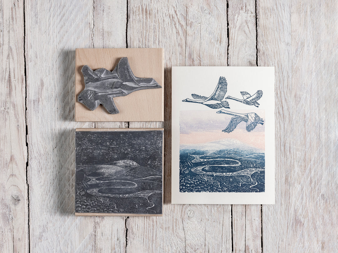 rubber stamp for Christmas card making 