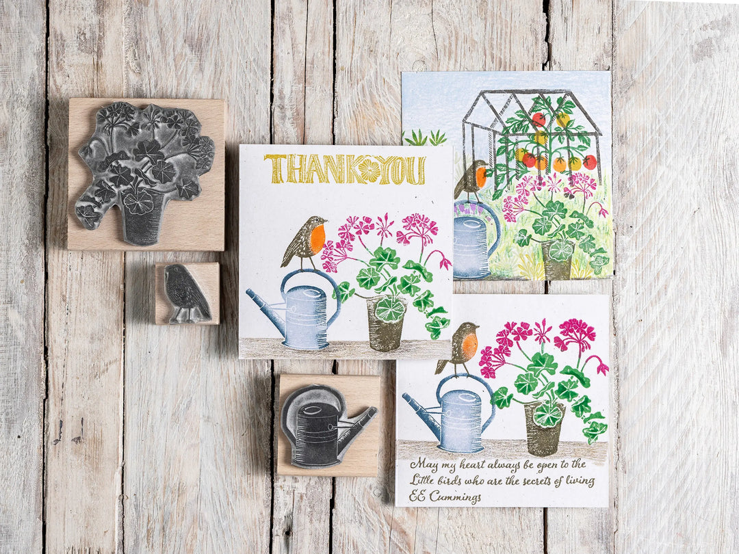 Geranium Plant Rubber Stamp | Pelargonium Stamp for Card Making