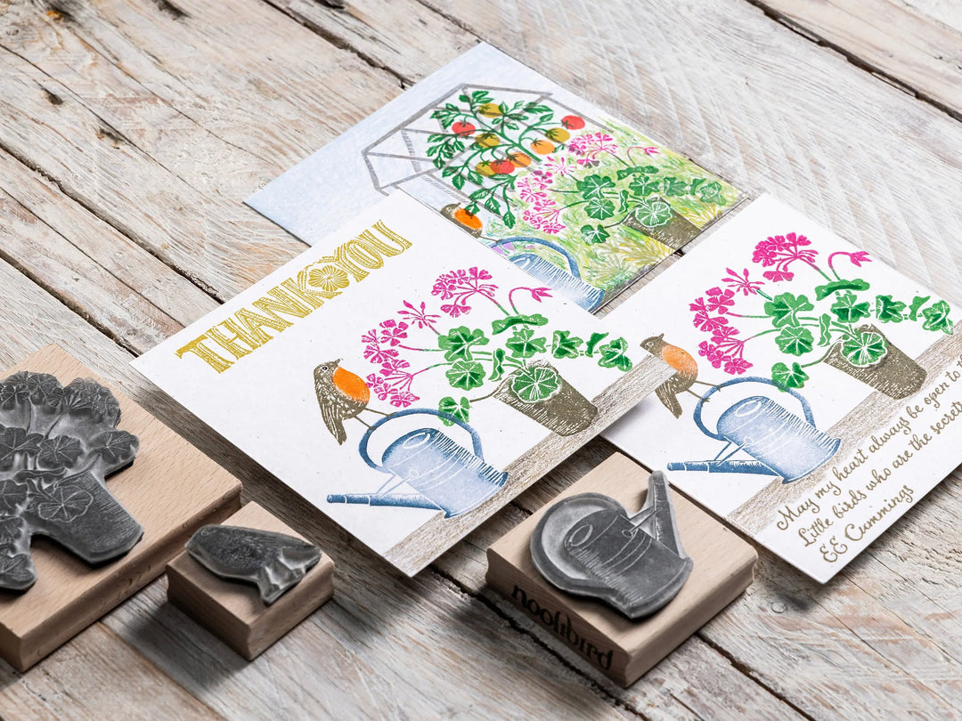 Geranium Plant Rubber Stamp | Pelargonium Stamp for Card Making