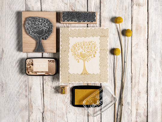 Partridge in a Pear Tree Stamp, Stamp for Christmas Card making, Christmas Craft, DIY Christmas Card Stamp - Noolibird