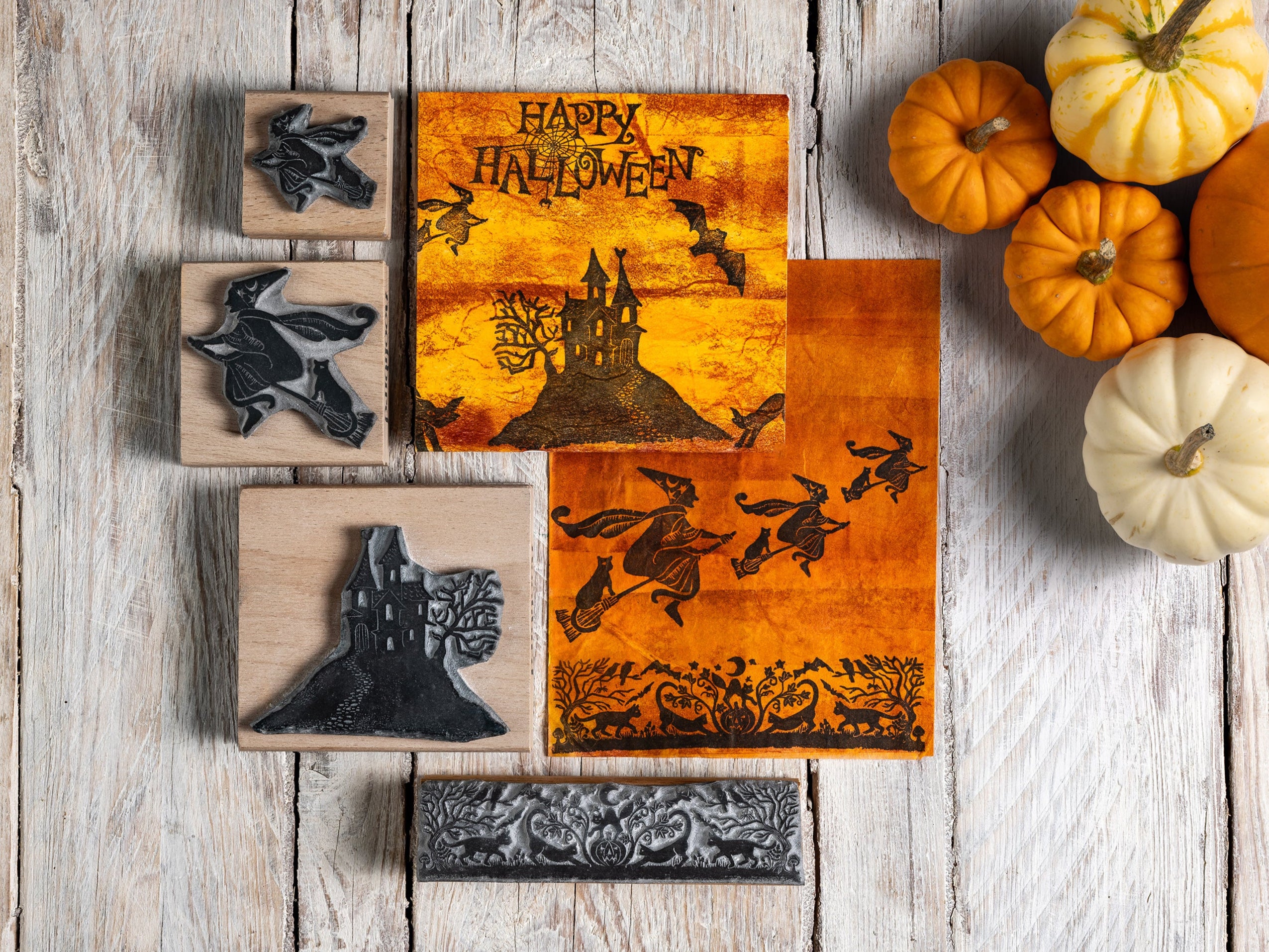 Halloween Stamps for Paper Craft and Card making Halloween Craft Gift, DIY Halloween Craft for Kids - Noolibird