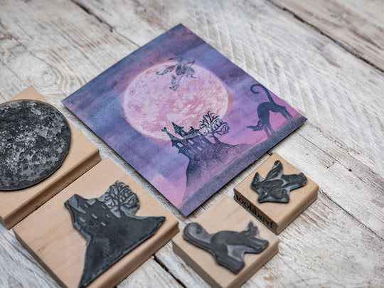 Halloween Stamps for Paper Craft and Card making Halloween Craft Gift, DIY Halloween Craft for Kids - Noolibird