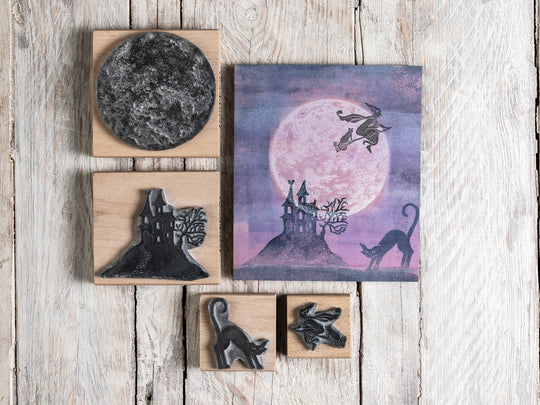 Halloween Stamps for Paper Craft and Card making Halloween Craft Gift, DIY Halloween Craft for Kids - Noolibird