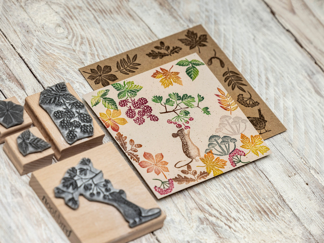 Tiny Autumn Leaves Rubber Stamps – Fall Crafting, Cardmaking & Journaling