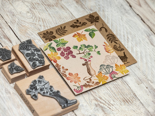 Tiny Autumn Leaves Rubber Stamps – Fall Crafting, Cardmaking & Journaling