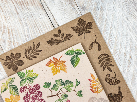 Tiny Autumn Leaves Rubber Stamps – Fall Crafting, Cardmaking & Journaling