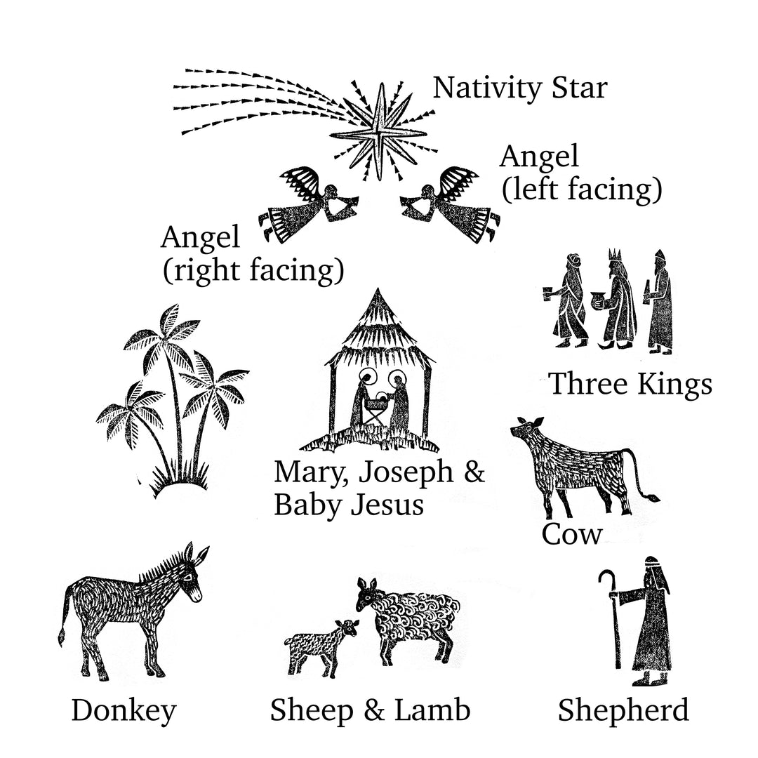 Nativity Rubber Stamps - Noolibird