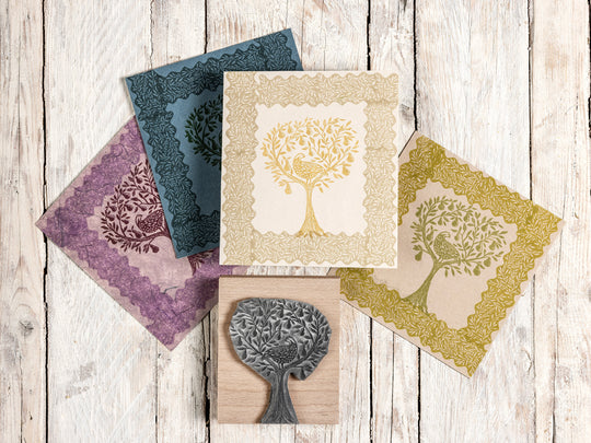 Partridge in a Pear Tree Stamp, Stamp for Christmas Card making, Christmas Craft, DIY Christmas Card Stamp - Noolibird