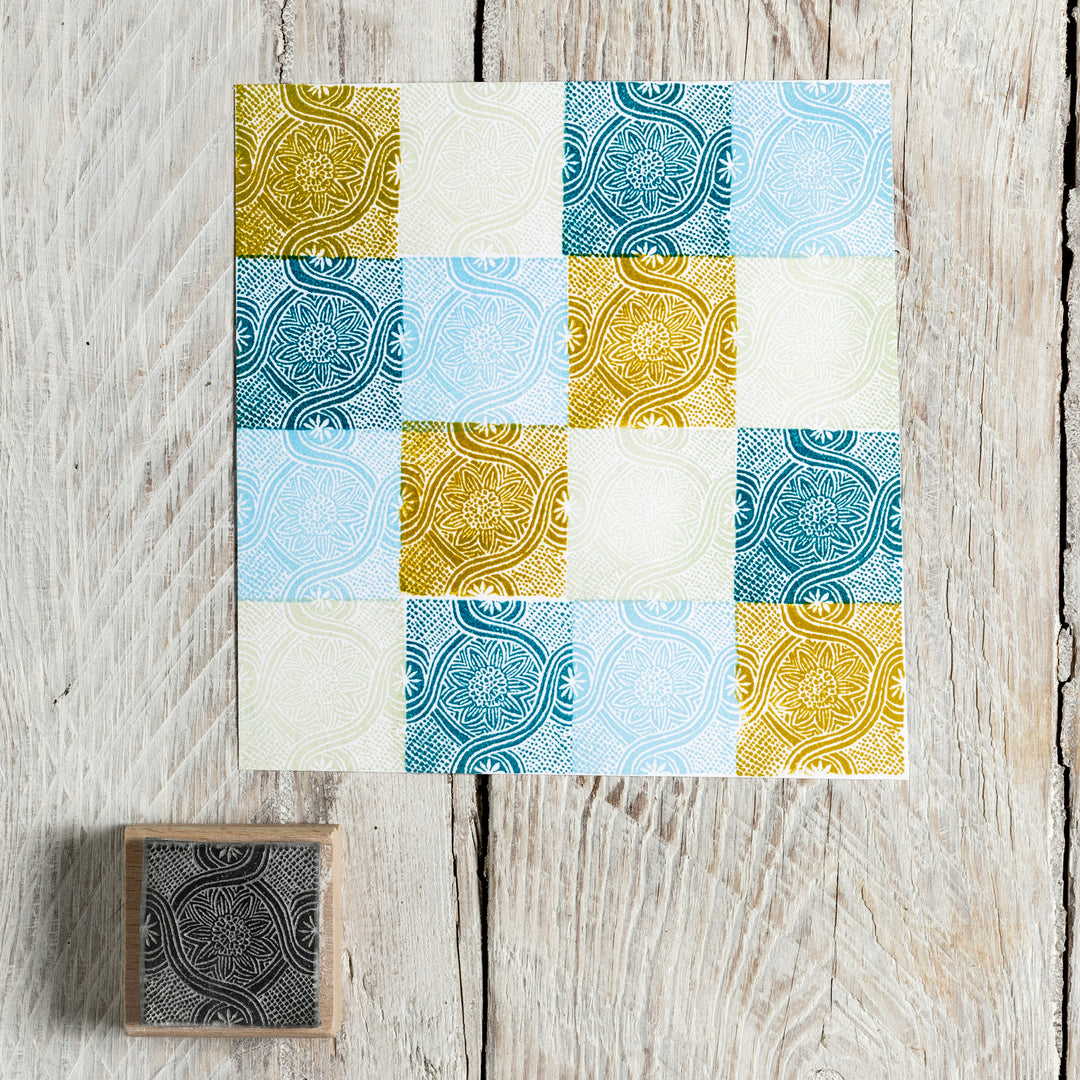 Tile Rubber Stamps, Decorative Tiles, Craft Gift - Noolibird