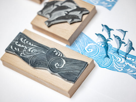 Dolphin Rubber Stamps for Card making, Journalling and Summer Scrap Booking - Noolibird