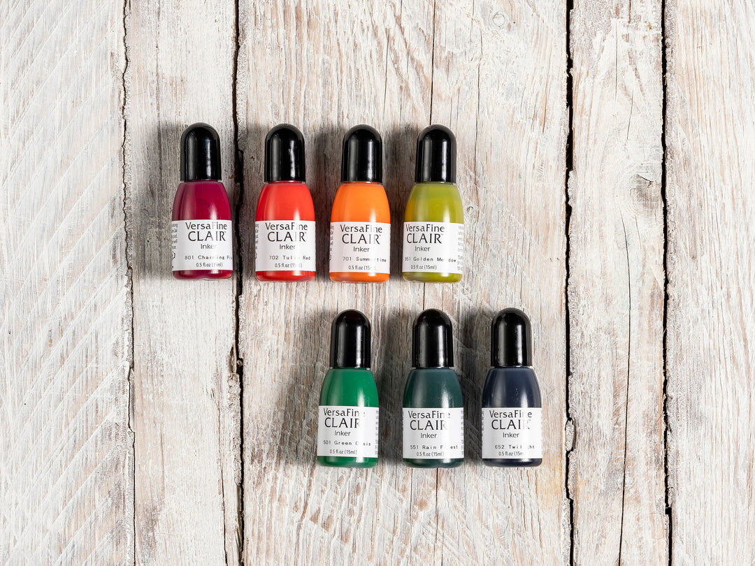 VersaFine Clair Re-Inker, refill for Versafine Ink Pads, 7 Colour Options - Noolibird