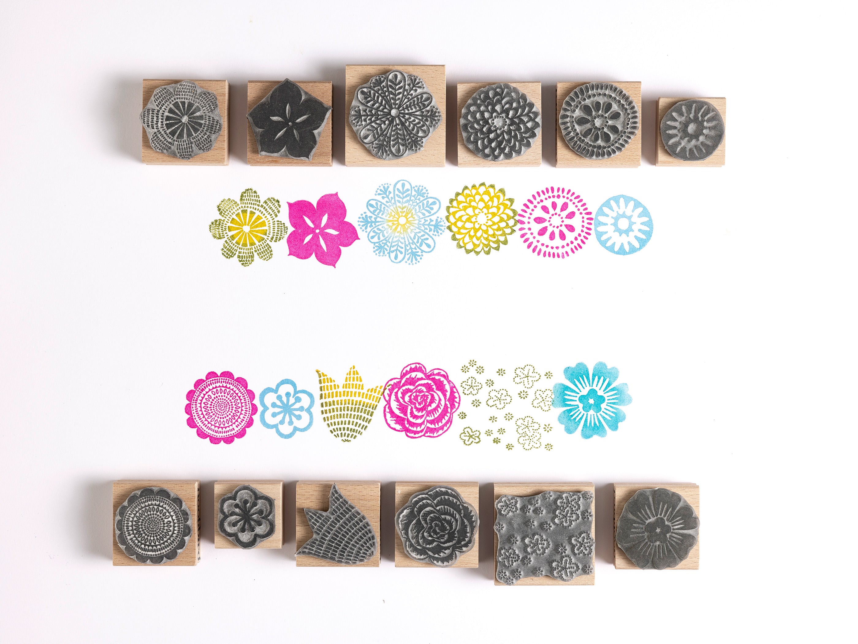 Flower Rubber Stamp, Floral Craft Stamp, Summer Stamping, Craft Gift, Bullet Journal Stamp, Cardmaking - Noolibird