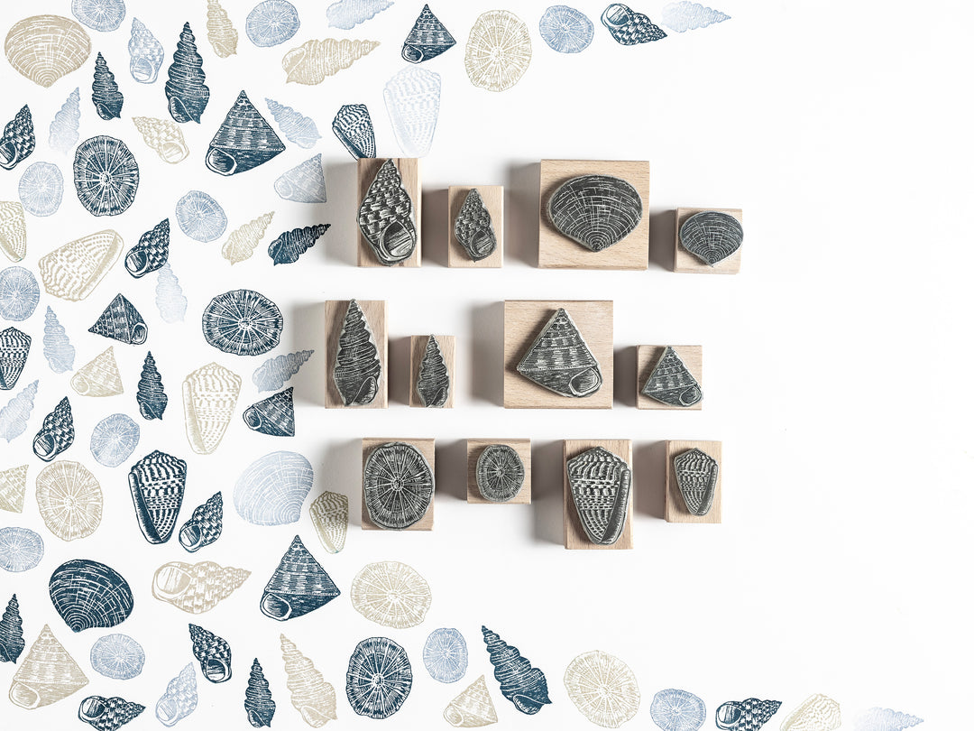 Shell Rubber Stamps for Craft and Card making, Scrapbooking and Journals - Noolibird