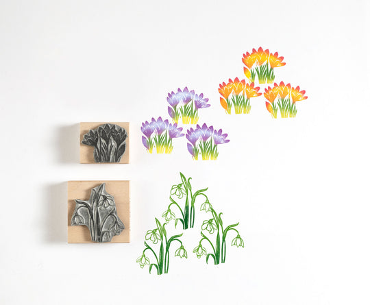 Snowdrops and Crocuses with Jug Stamps