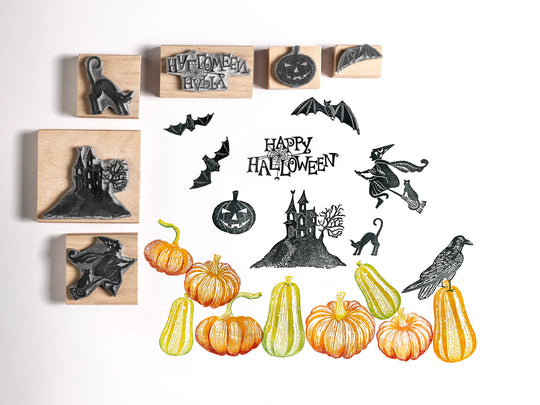 Halloween Stamps for Paper Craft and Card making Halloween Craft Gift, DIY Halloween Craft for Kids - Noolibird